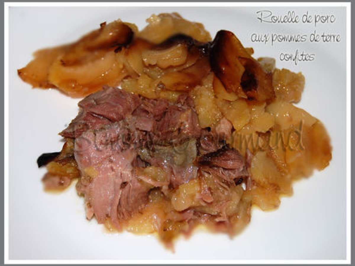 Recette de rouelle de porc et pommes de terre confites