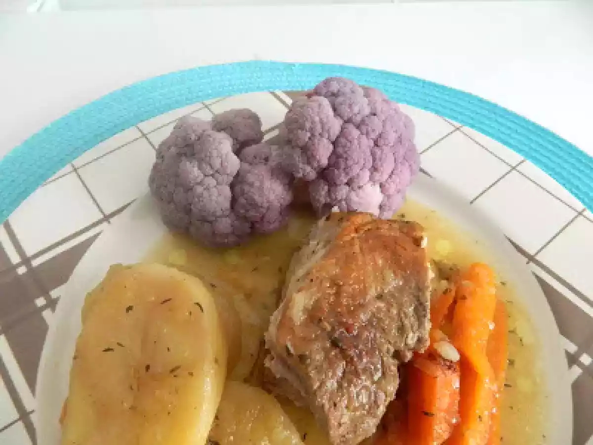 Rouelle de porc en sucré-salé.