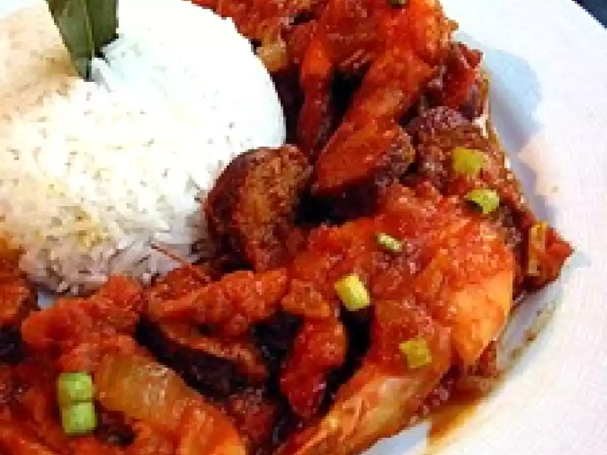 Rougail saucisse et crevettes