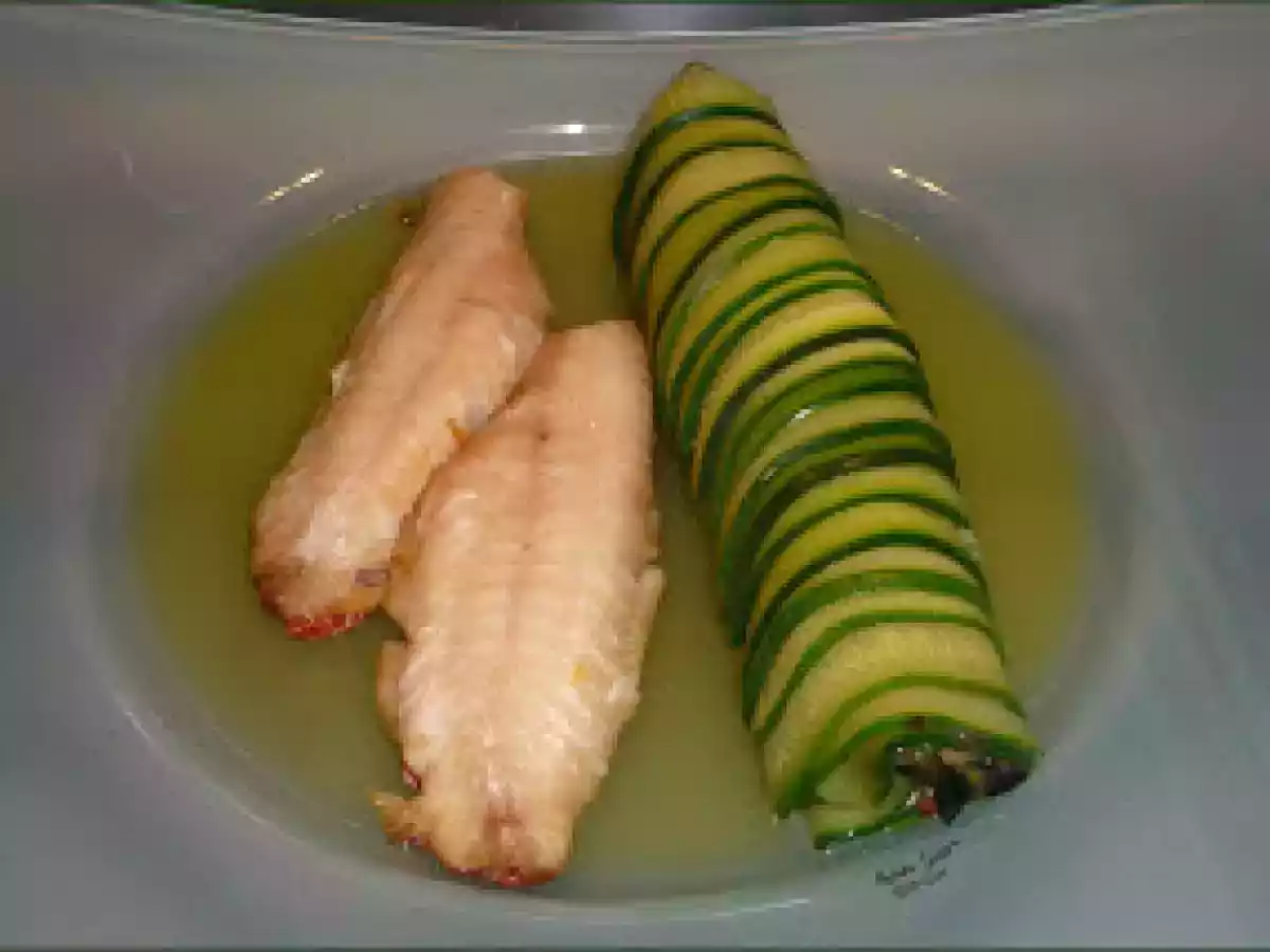 Rouget, Mélisse et Cannelloni de Courgette