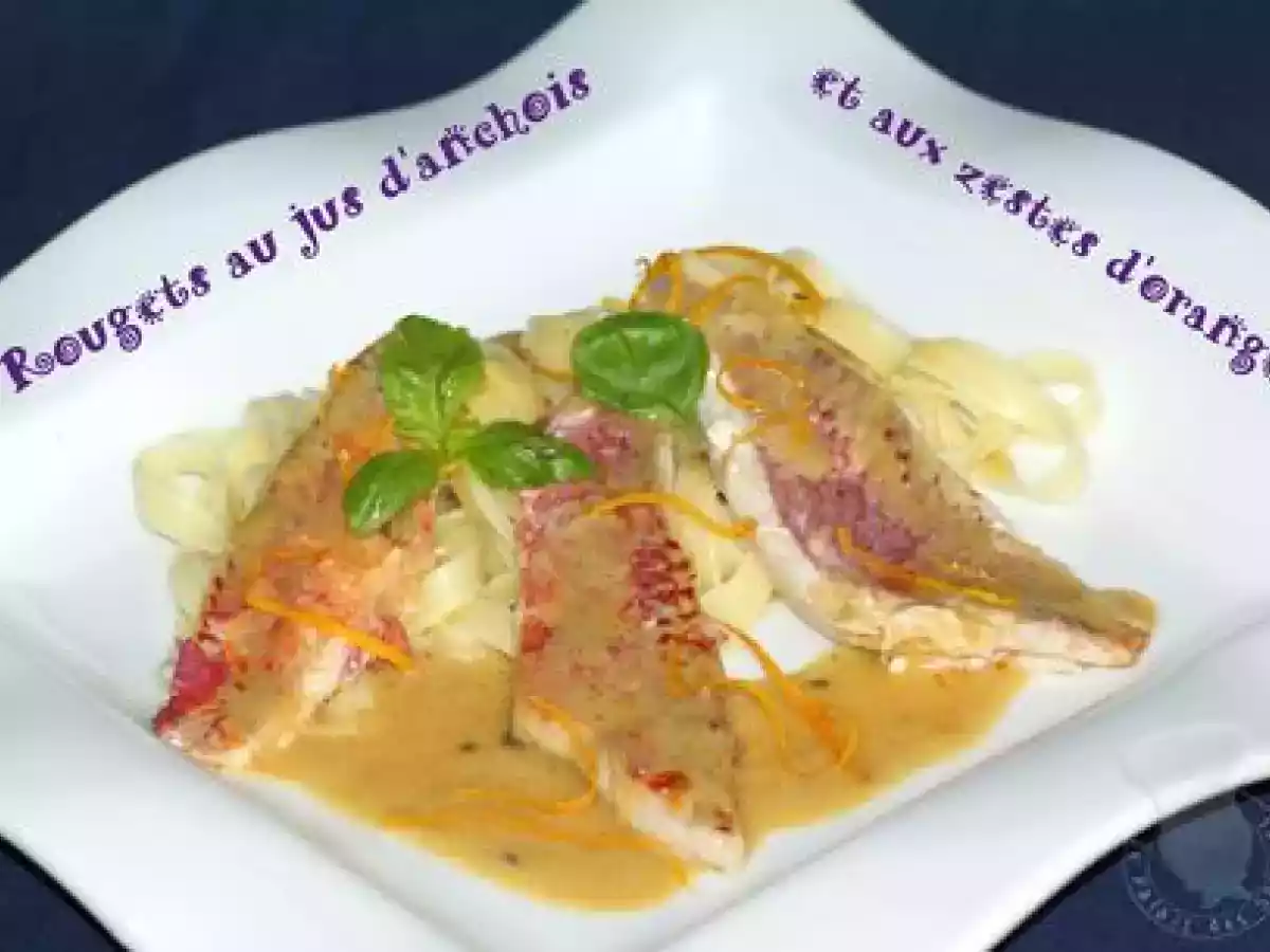 Rougets au jus d'anchois et aux zestes d'orange - photo 3