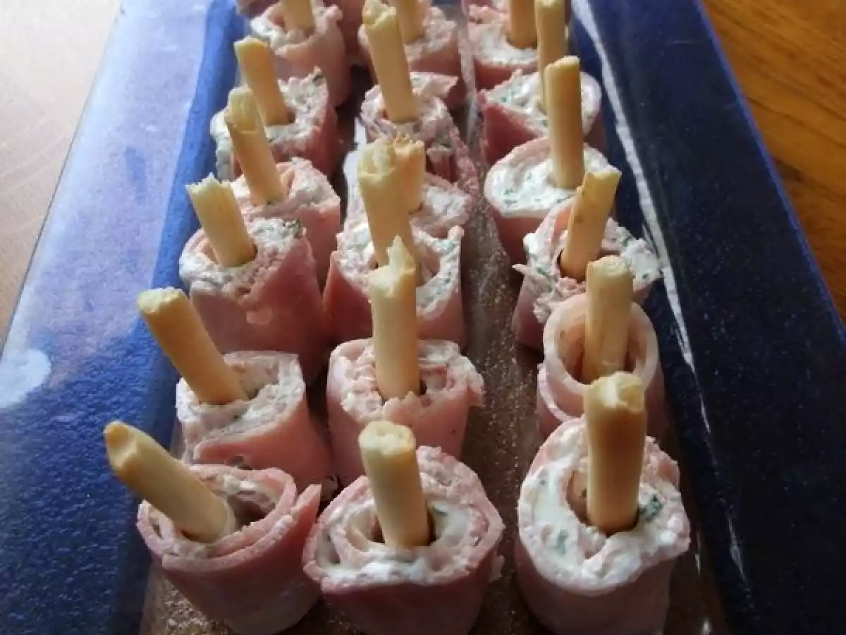 Roulade de jambon en sucette