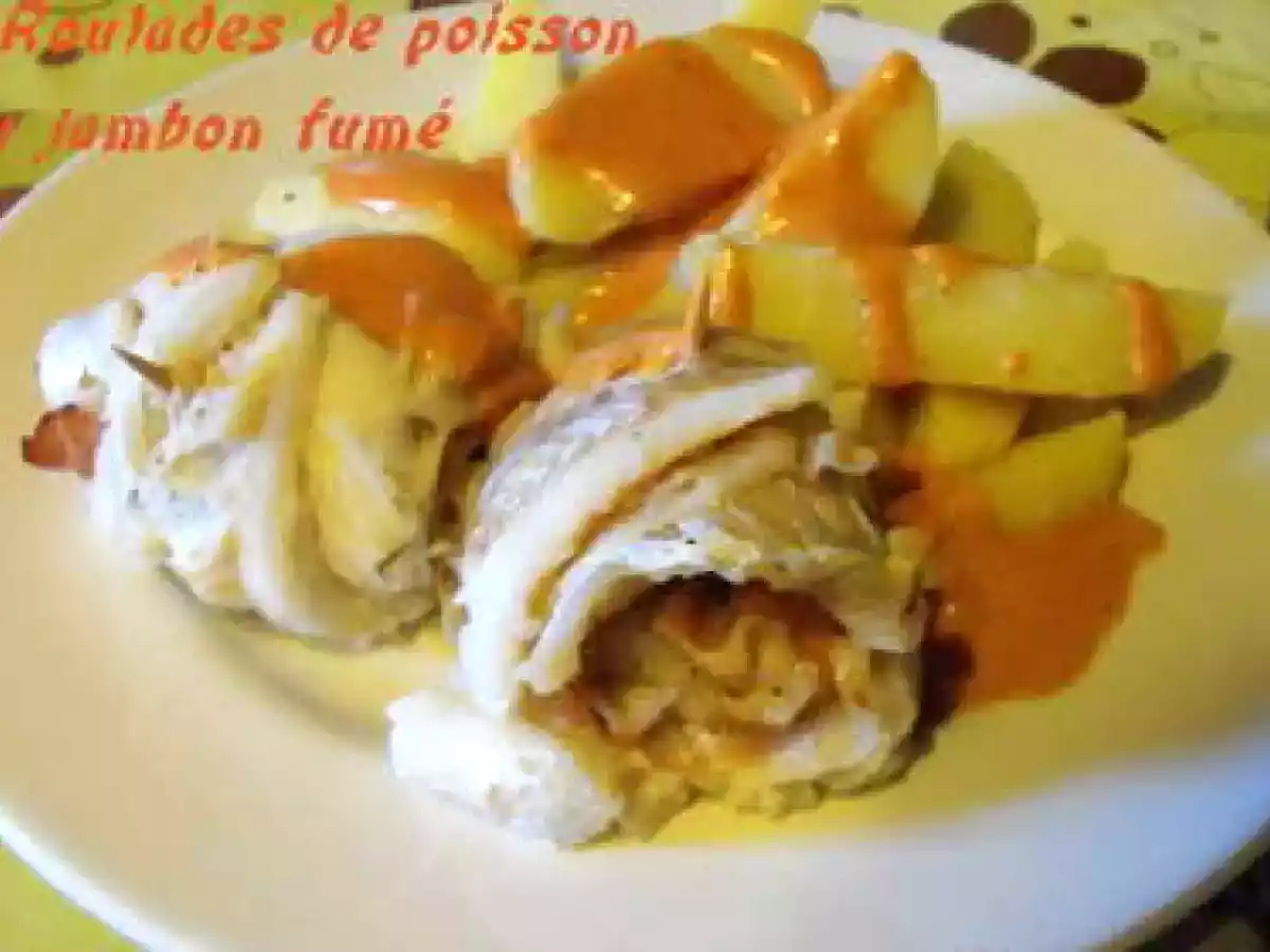 Roulade de poisson au jambon fumé