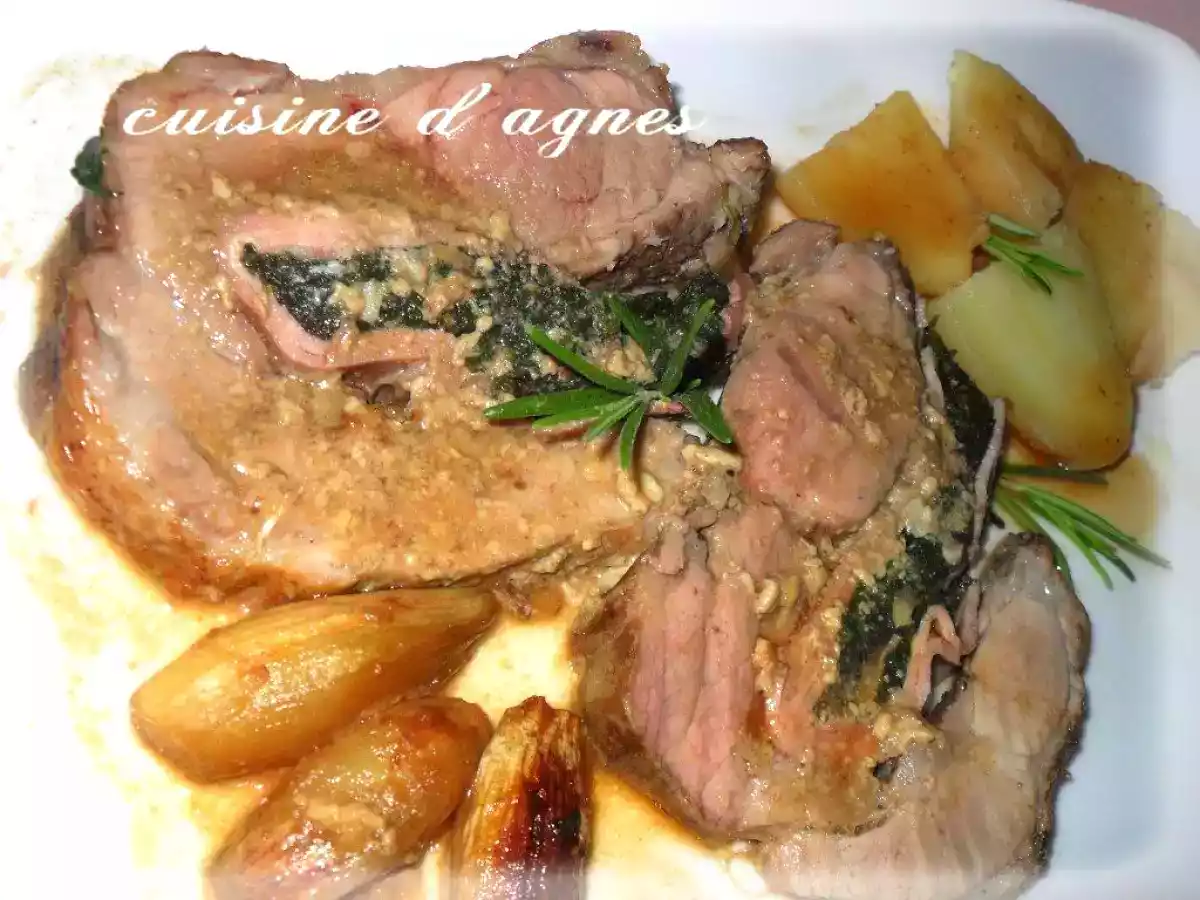 roulade de porc au jambon et aux épinards - photo 2