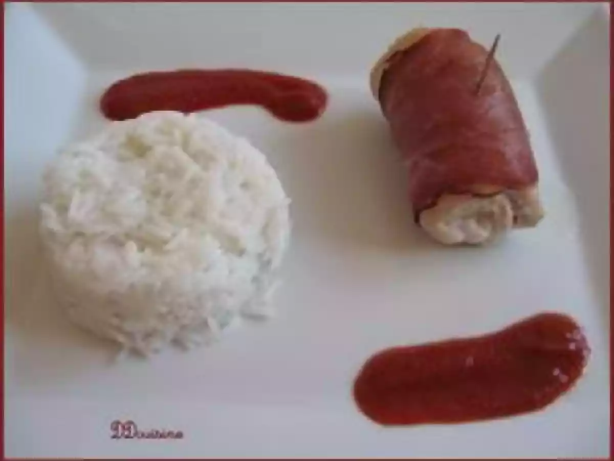 Roulade de poulet au jambon cru