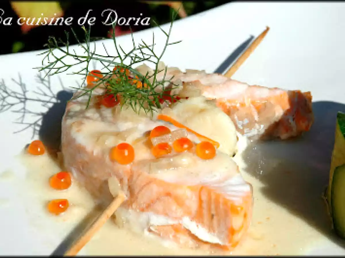 Roulade de saumon et coquilles Saint-Jacques accompagnée de sa jardinière de légume - photo 2