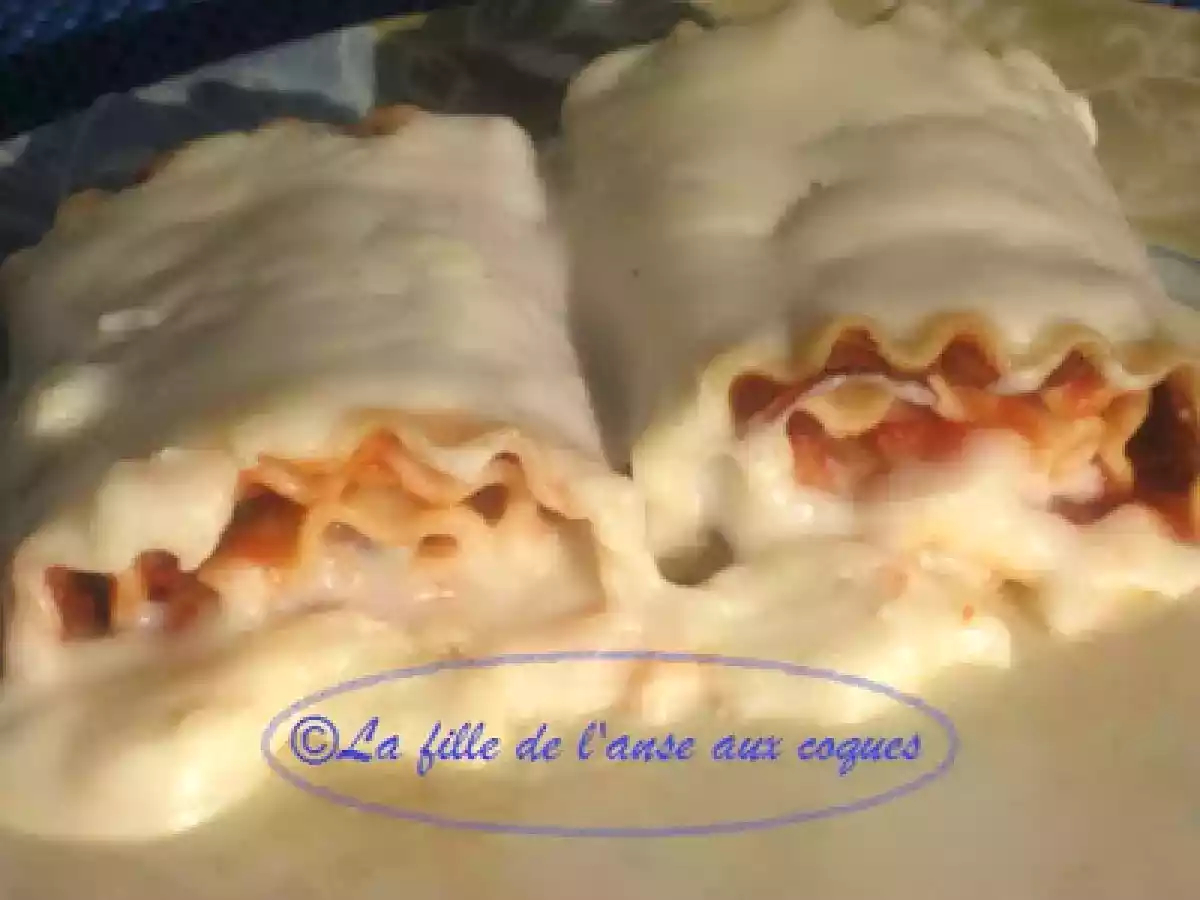 ROULADES DE LASAGNE AU CAPICOLLO SAUCE BÉCHAMEL - photo 2