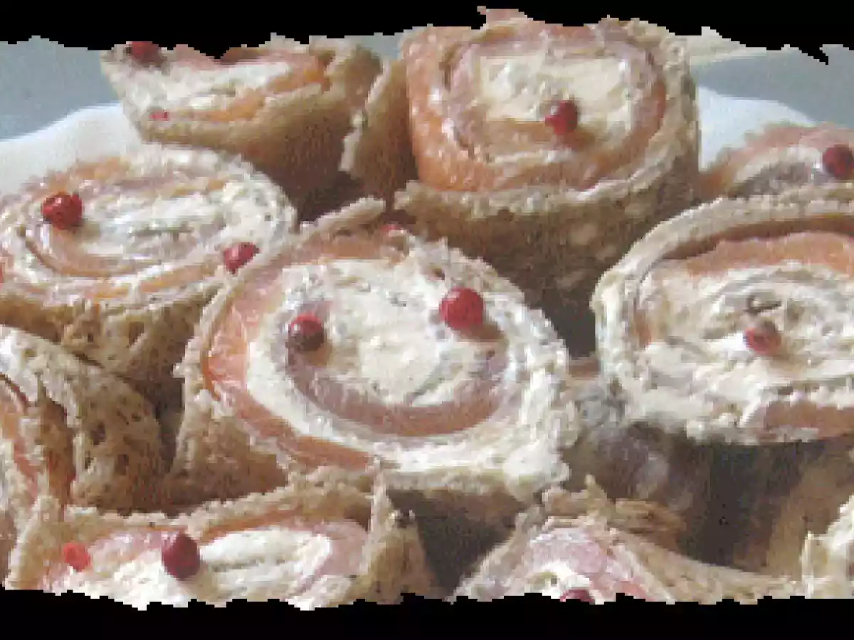 Roulades de saumon fumé et fromage frais - photo 2