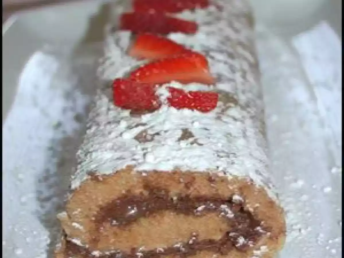 Roulé au Chocolat de Cyril Lignac fourré au Nutella