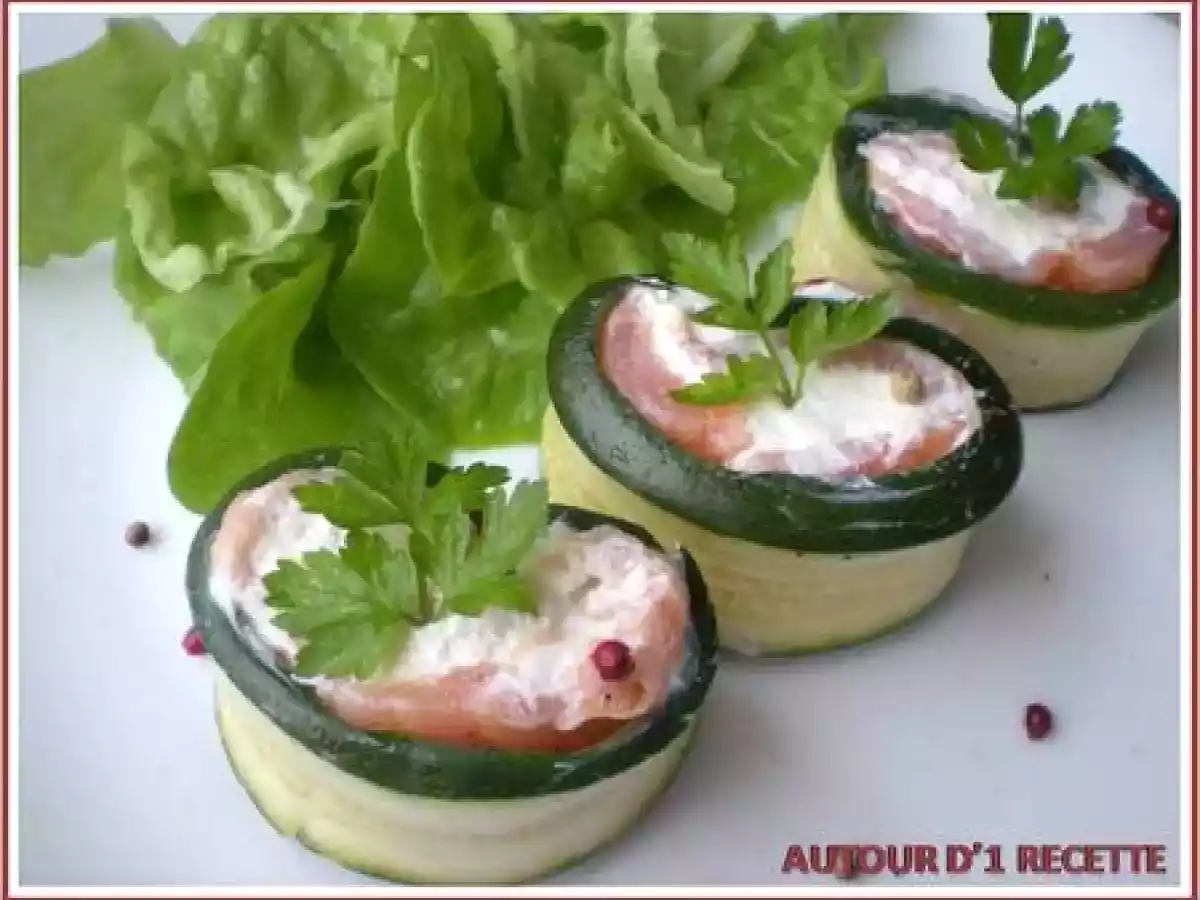 Roulé au Saumon Fumé, Courgettes & Fromage frais - photo 2