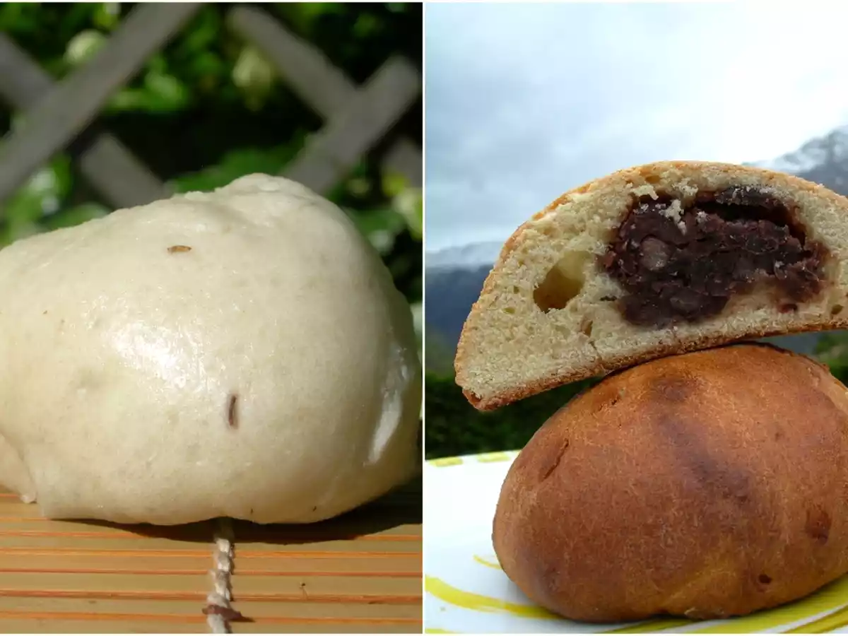 Roulé au thé matcha et haricots azukis et manjus aux haricots azukis - photo 4