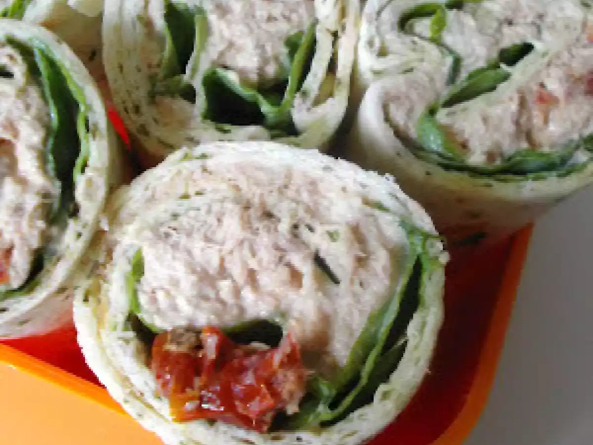 Roulé au thon et tomate séchée