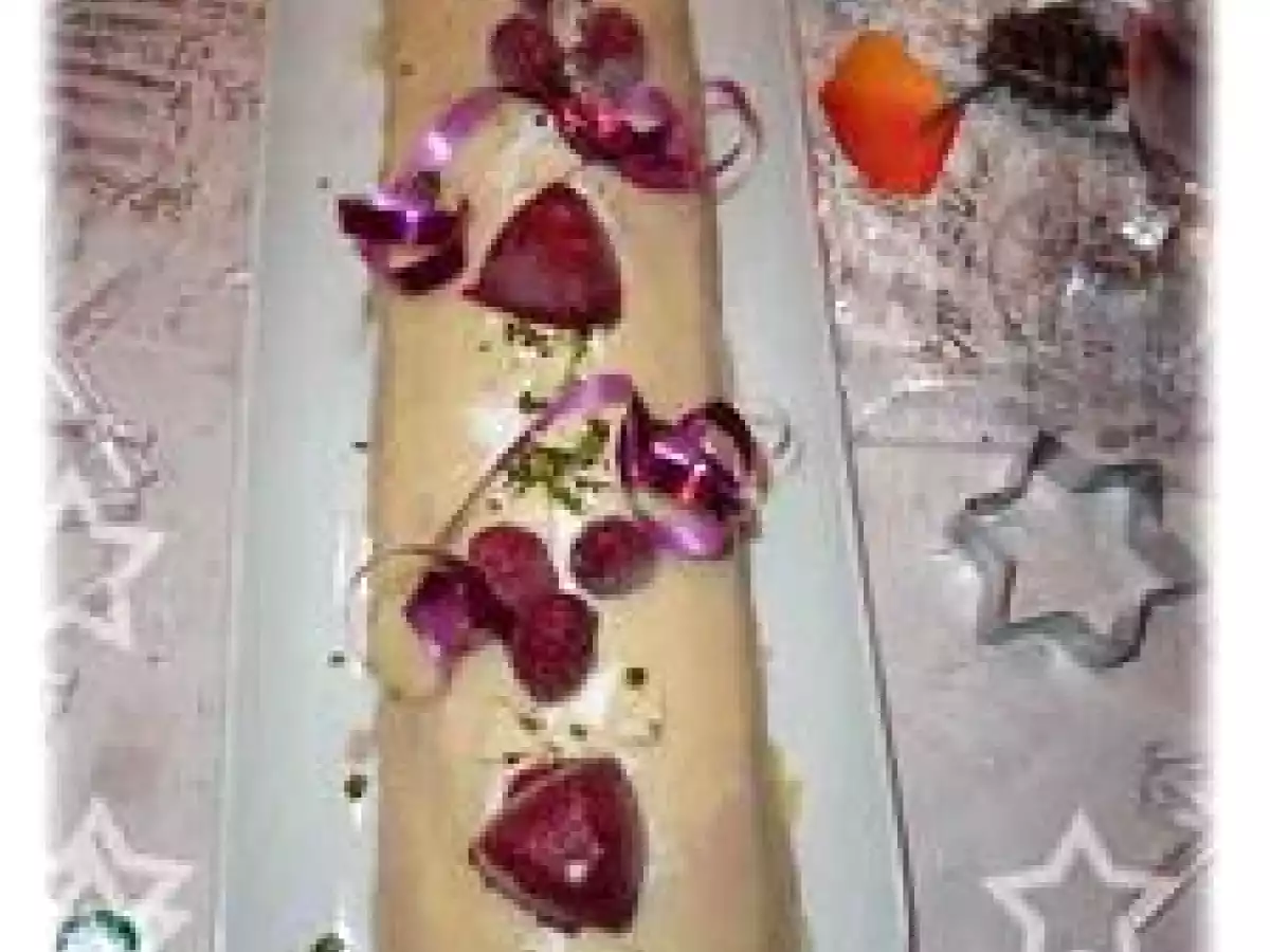 Roûlé aux framboises, glaçage citron.