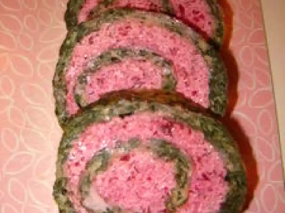 Roulé d'épinard, betterave et fromage frais de Pucebleue