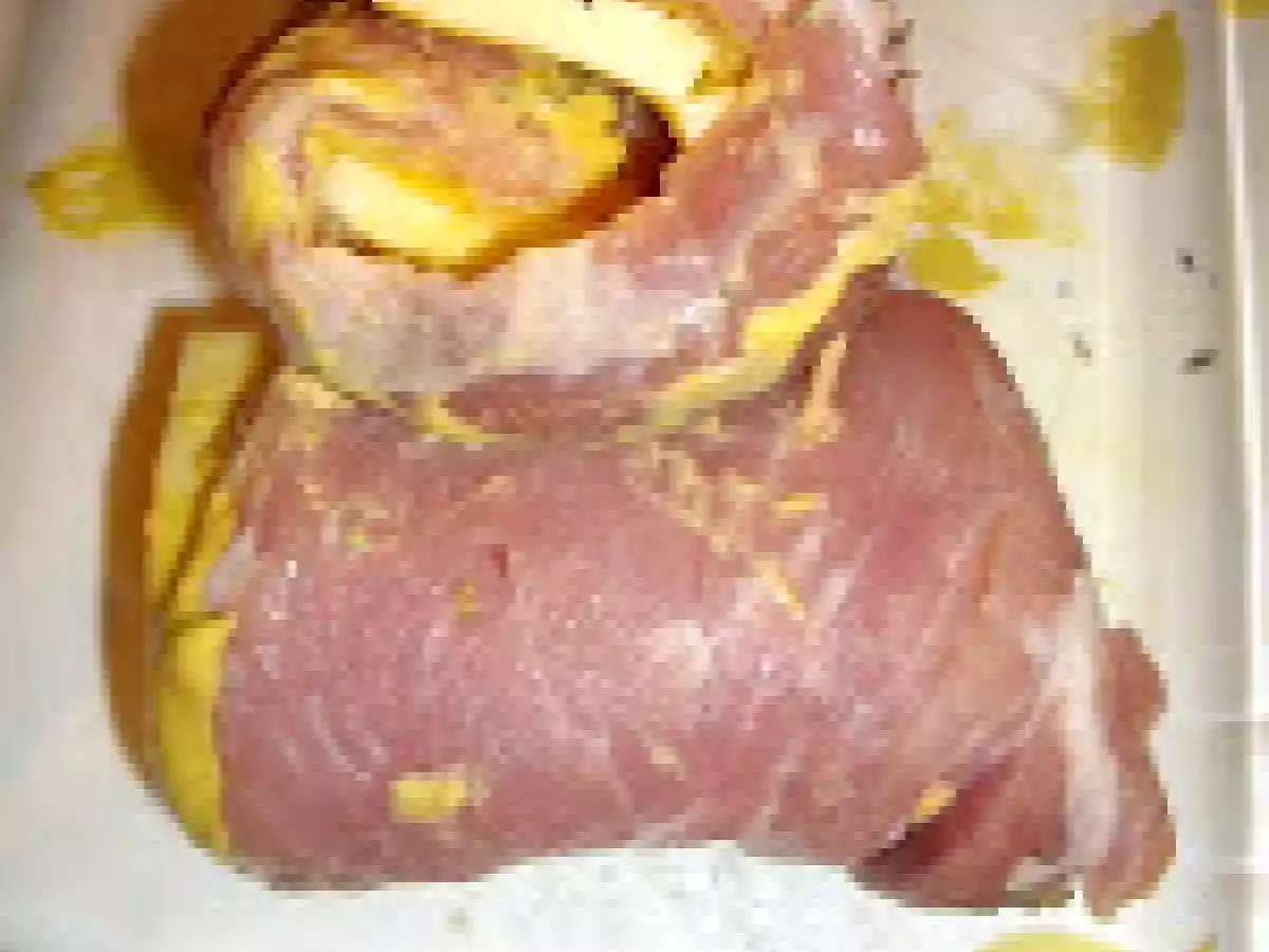 Roulé d'escalope de jambon à la raclette