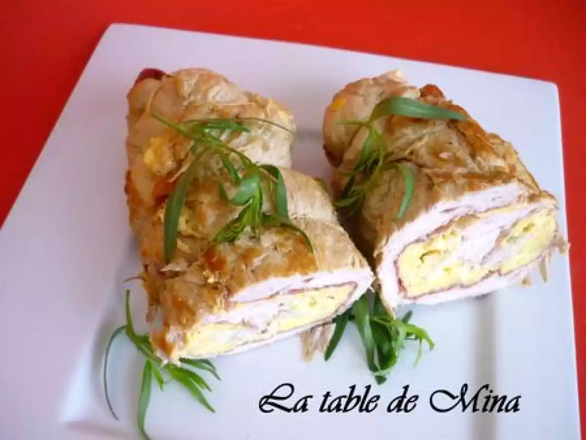 Roulé de dinde farci à la mozzarella et aux oeufs brouillés - photo 2