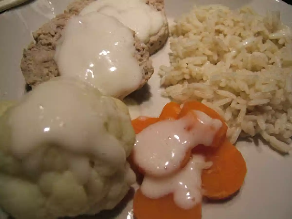 Roulé de veau avec ses petits légumes et riz VAROMA