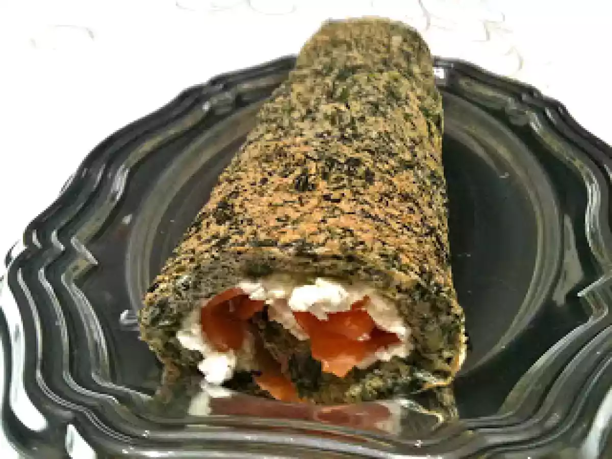 Roulé épinards, saumon et philadelphia de Ruth Rouach