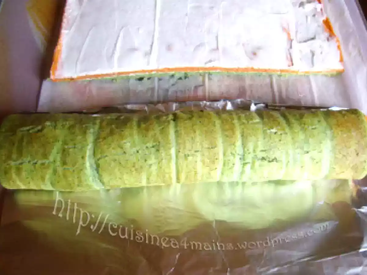 Roulé épinards tomate