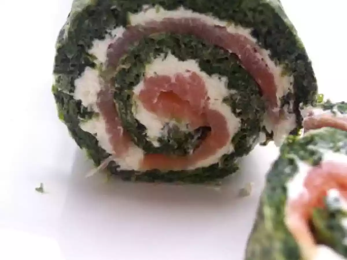 Roulé épinards/saumon...ouf...ça roule enfin