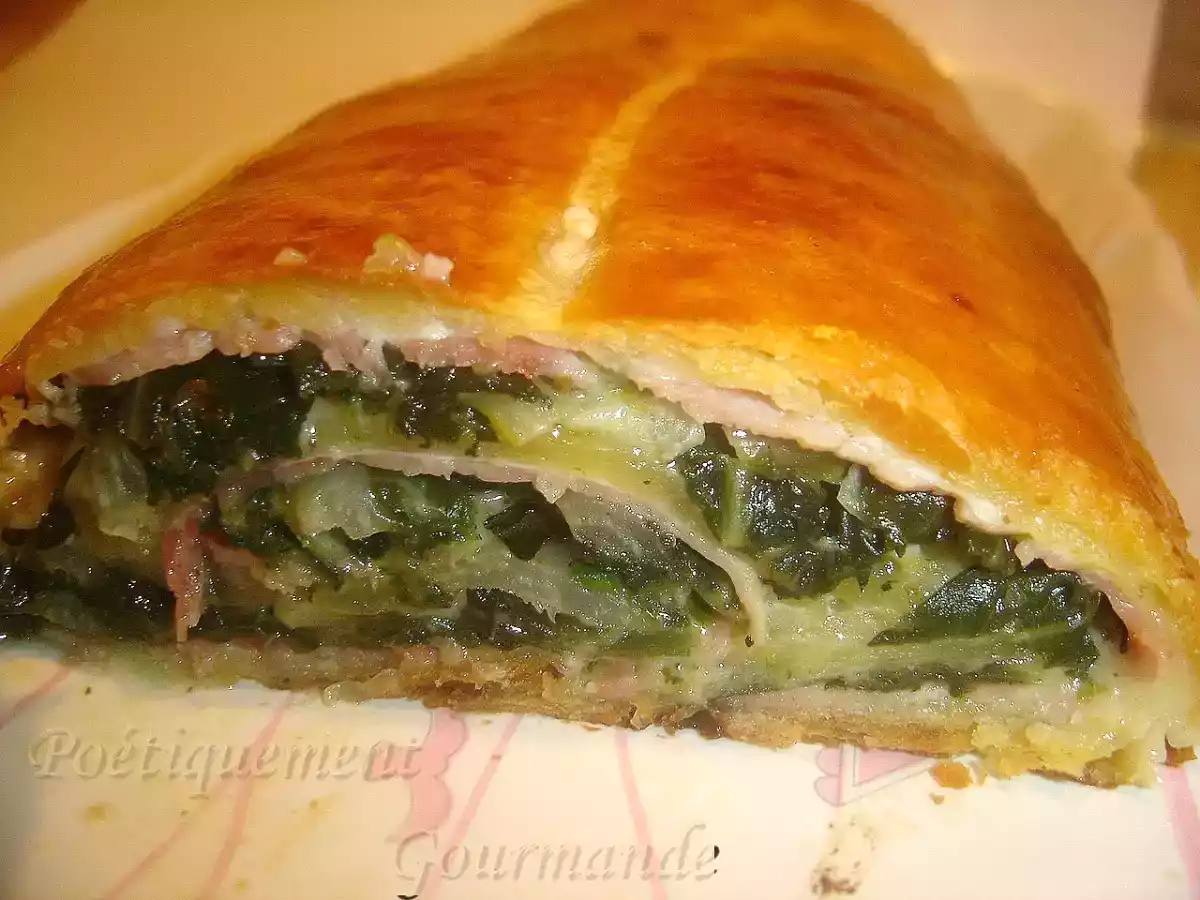 Roulé feuilleté aux blettes et 2 fromages