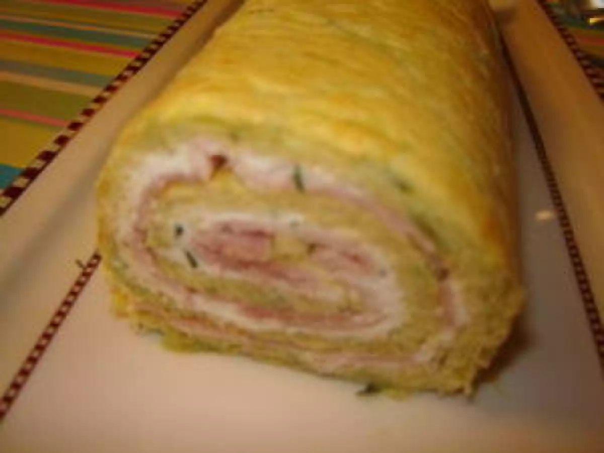 Roulé poireau, chèvre frais et jambon blanc