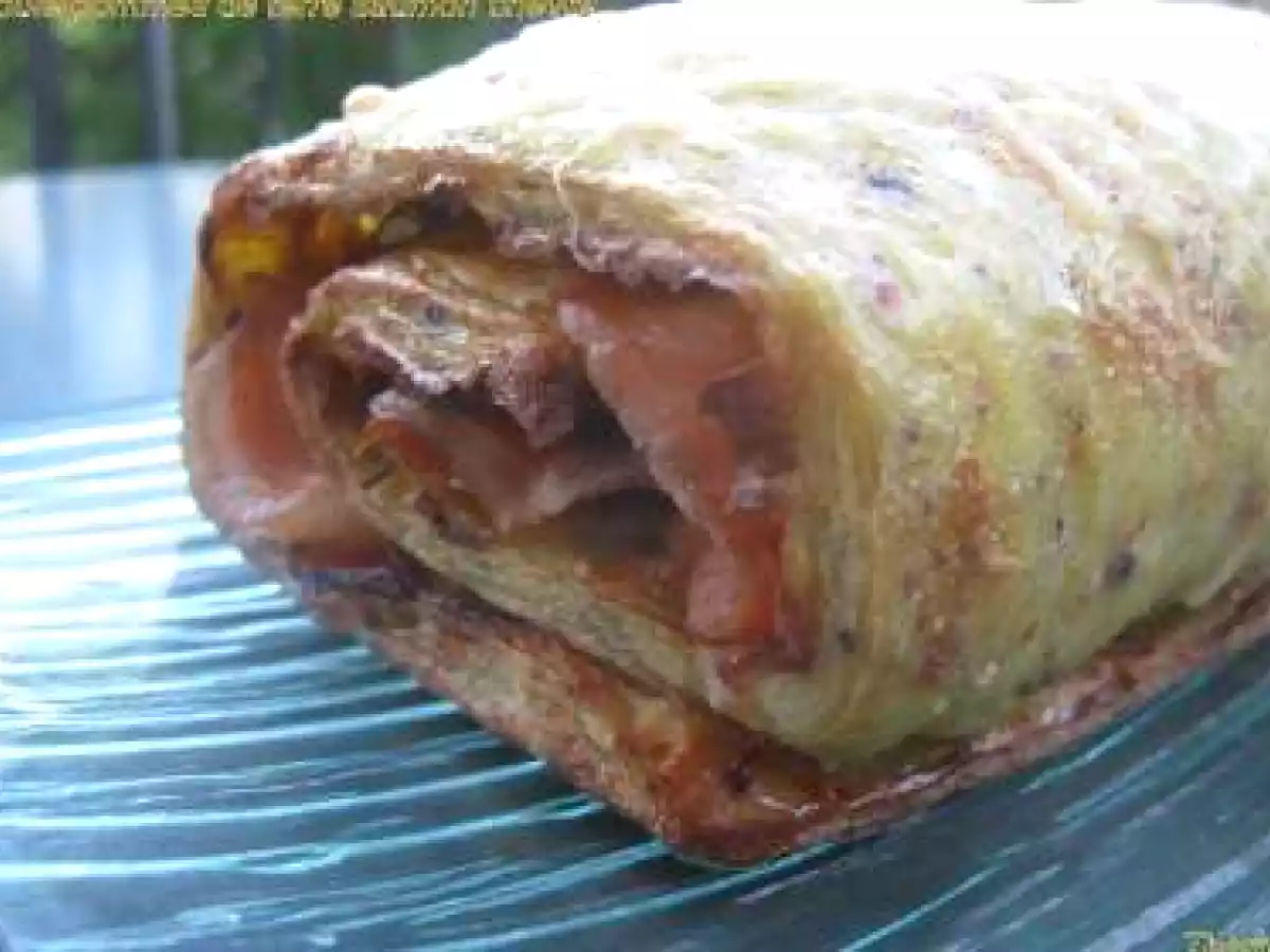 Roulé salé pommes de terre saumon chèvre