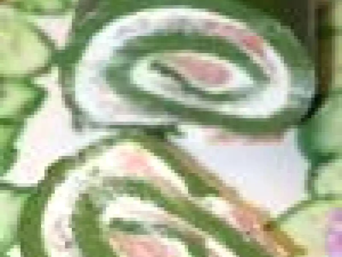 Roulé vert au saumon fumé