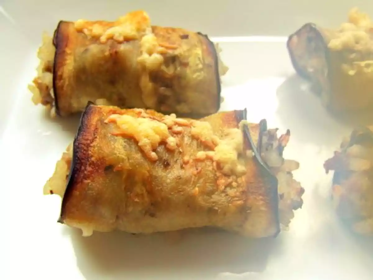 Rouleau d'aubergines à l'agneau & riz à la tapenade - photo 2