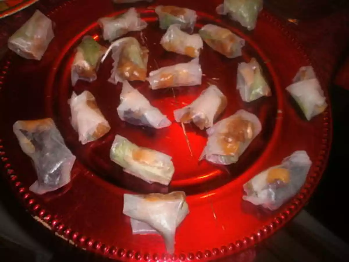 Rouleau d'hiver au foie gras et chutney de mangues