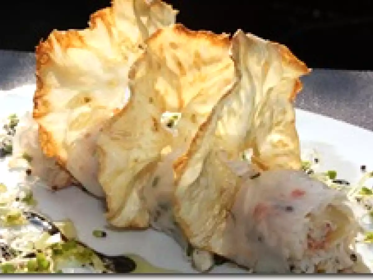 Rouleau de Crabe au Gingembre et Chips de Céleri