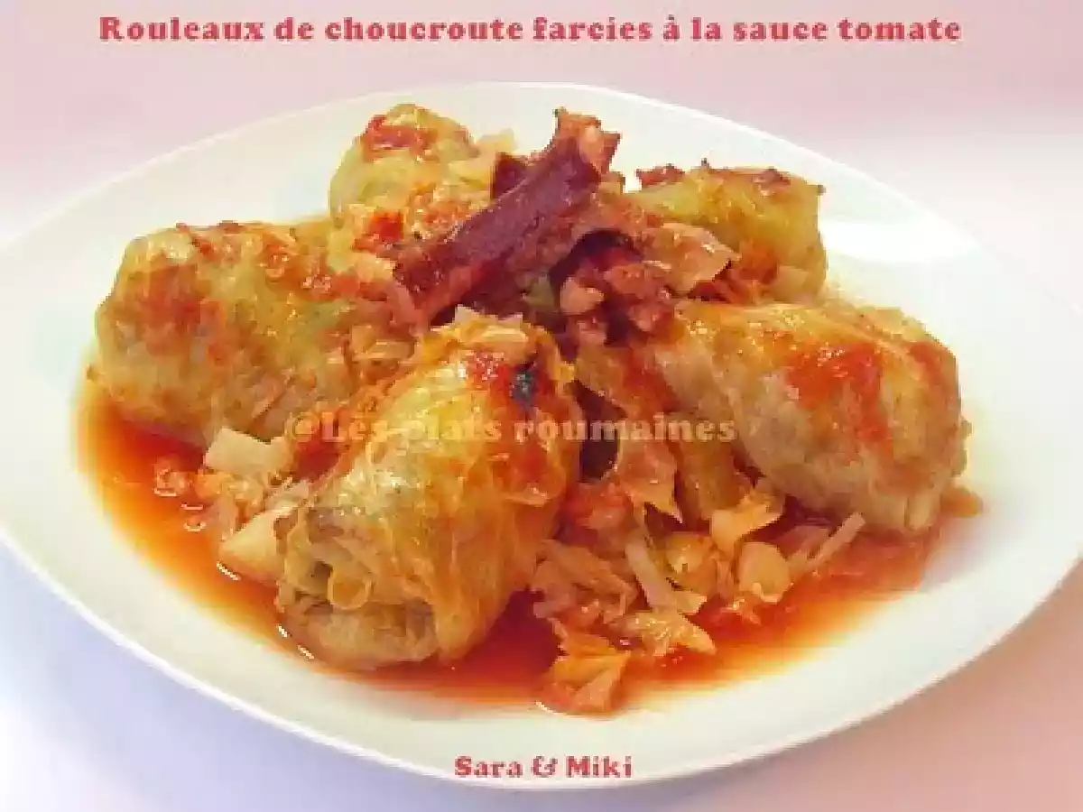 Rouleaux de choucroute farcies à la sauce tomate - Sarmàlé