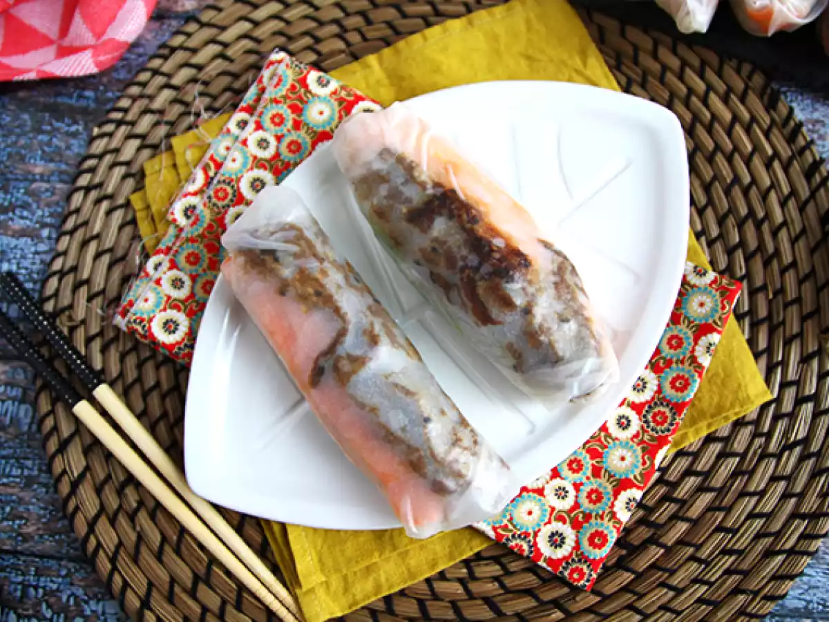 Rouleaux de printemps - bœuf mariné