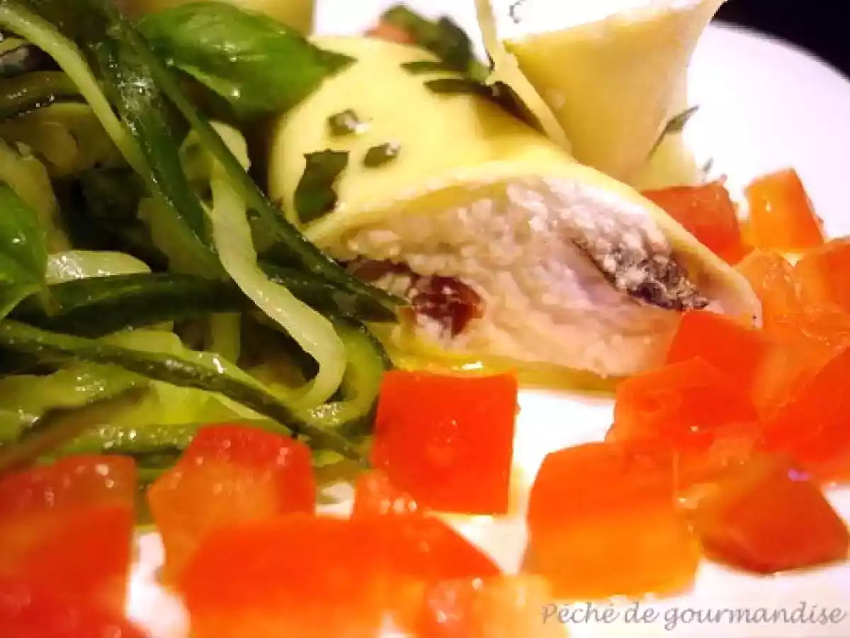 Rouleaux de ricotta au basilic et tomates séchées - photo 3