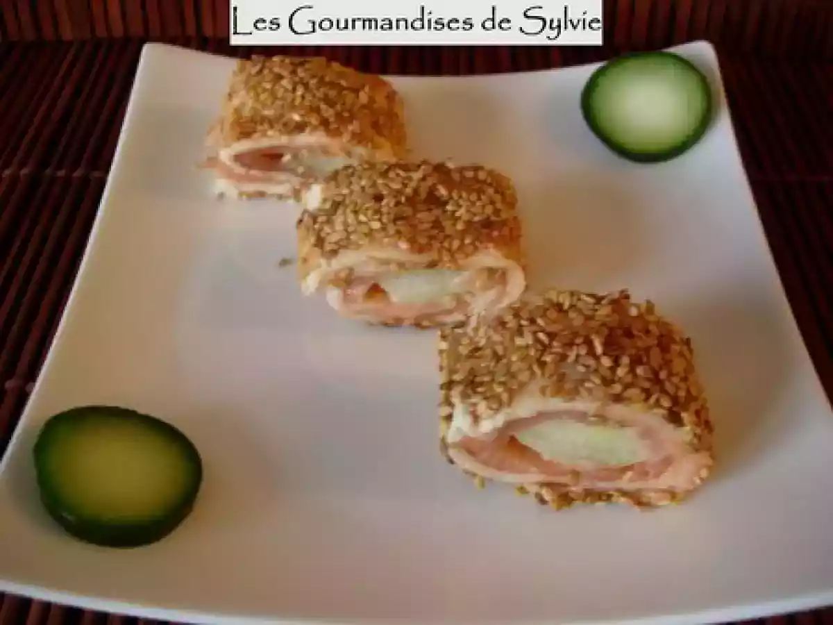 Roulés au Saumon, Tarama et Concombre