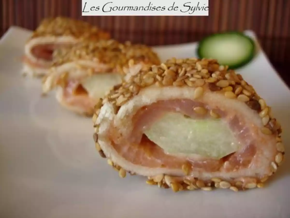 Roulés au Saumon, Tarama et Concombre - photo 2