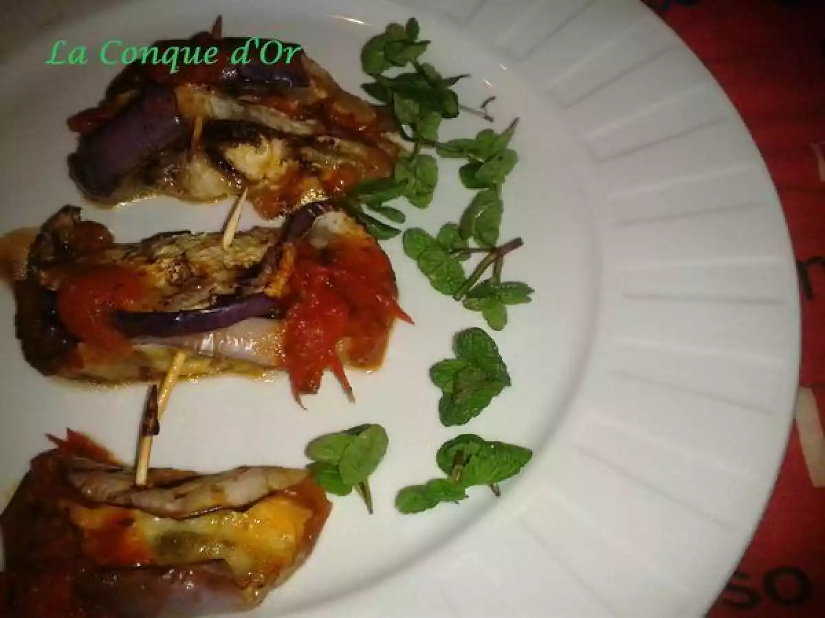 Roulés aux aubergines grillées