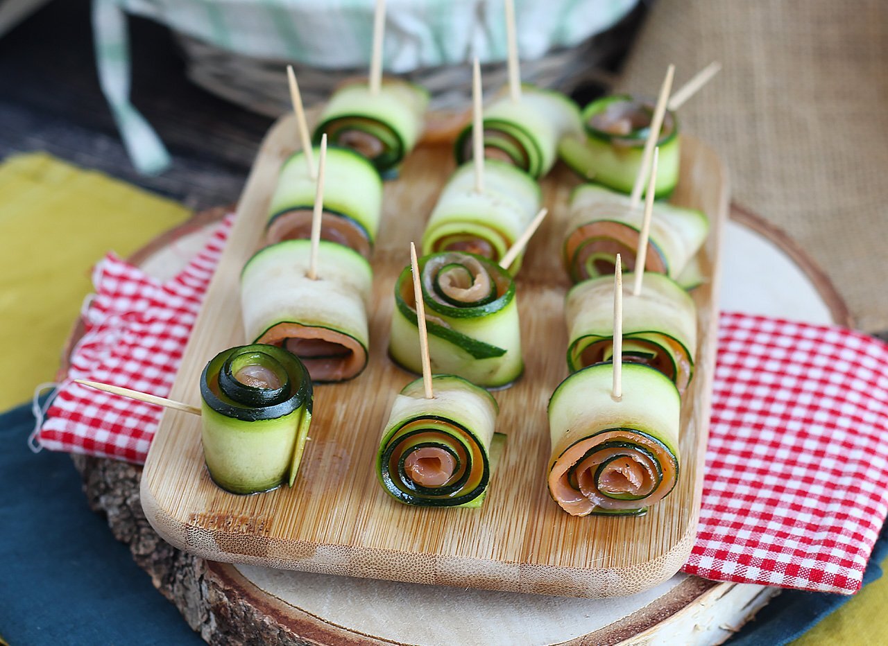 Roulés de courgette et saumon fumé Les Recette de A à Z