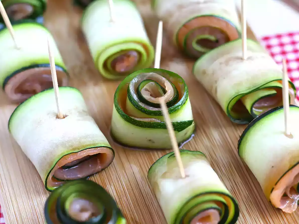 Roulés de courgette et saumon fumé - photo 4