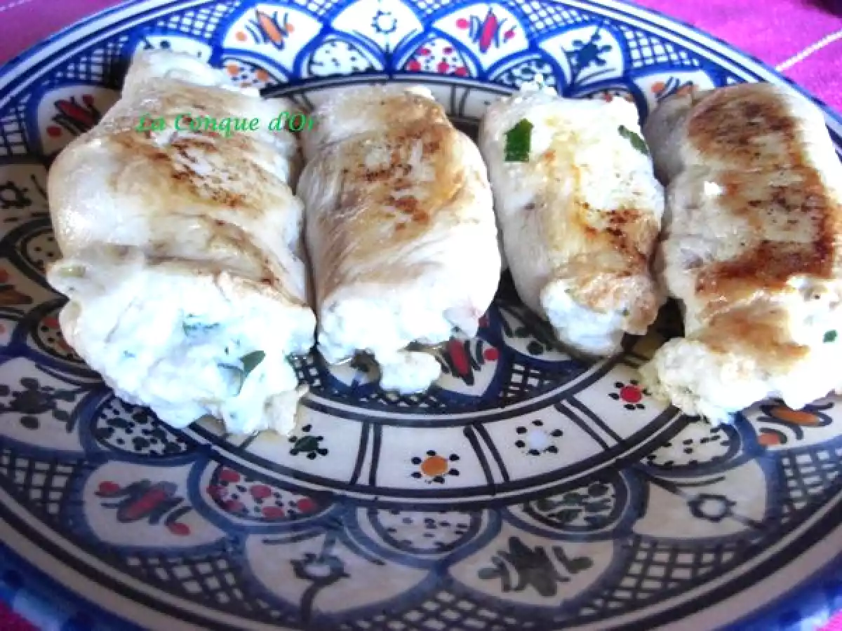 Roulés de poulet à la ricotta et aux zestes de citron