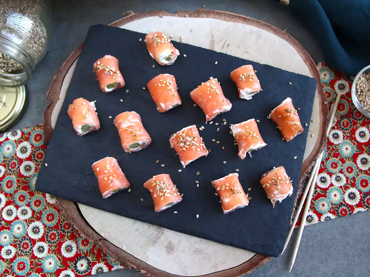 Roulés de saumon au chèvre et asperges - photo 3