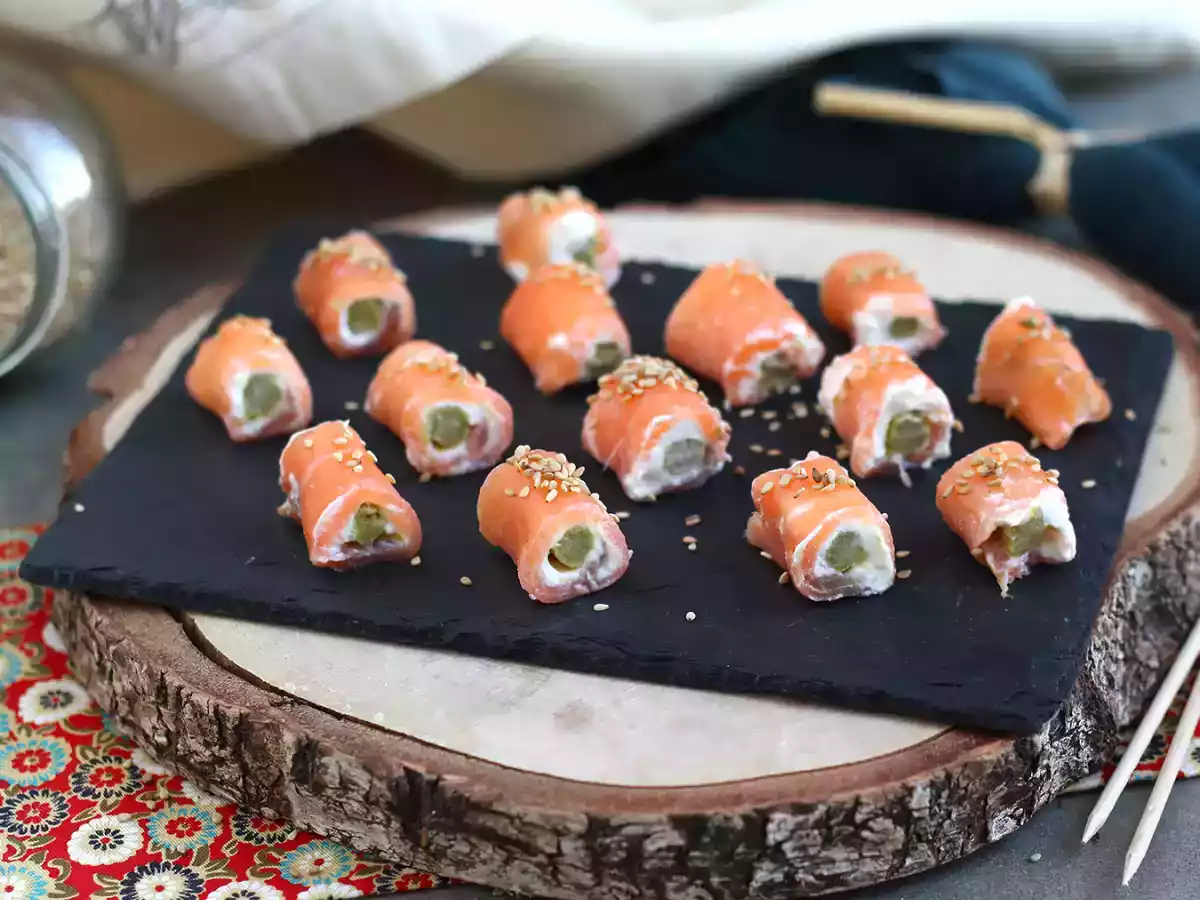 Roulés de saumon au chèvre et asperges - photo 4