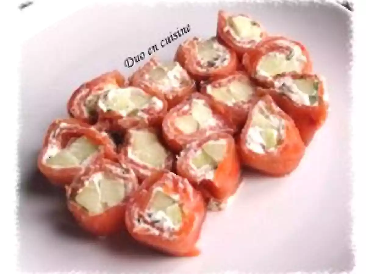 Roulés de saumon façon maki