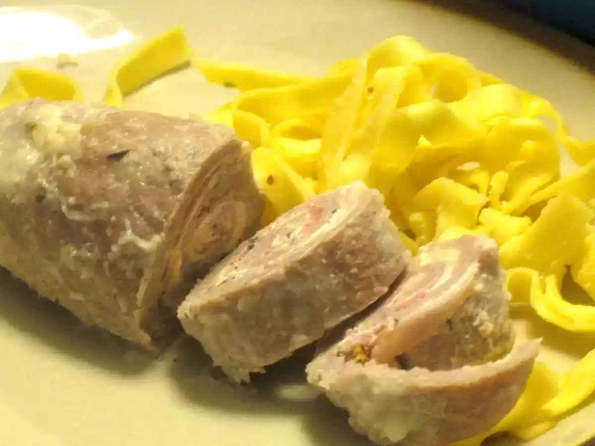 Roulés de veau farçis au jambon fumé
