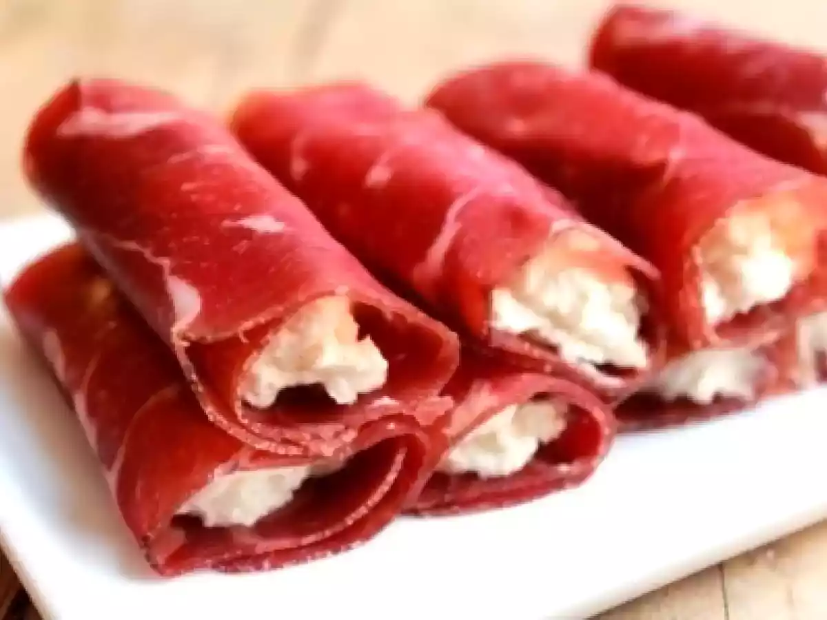 Roulés de viande des grisons au chèvre