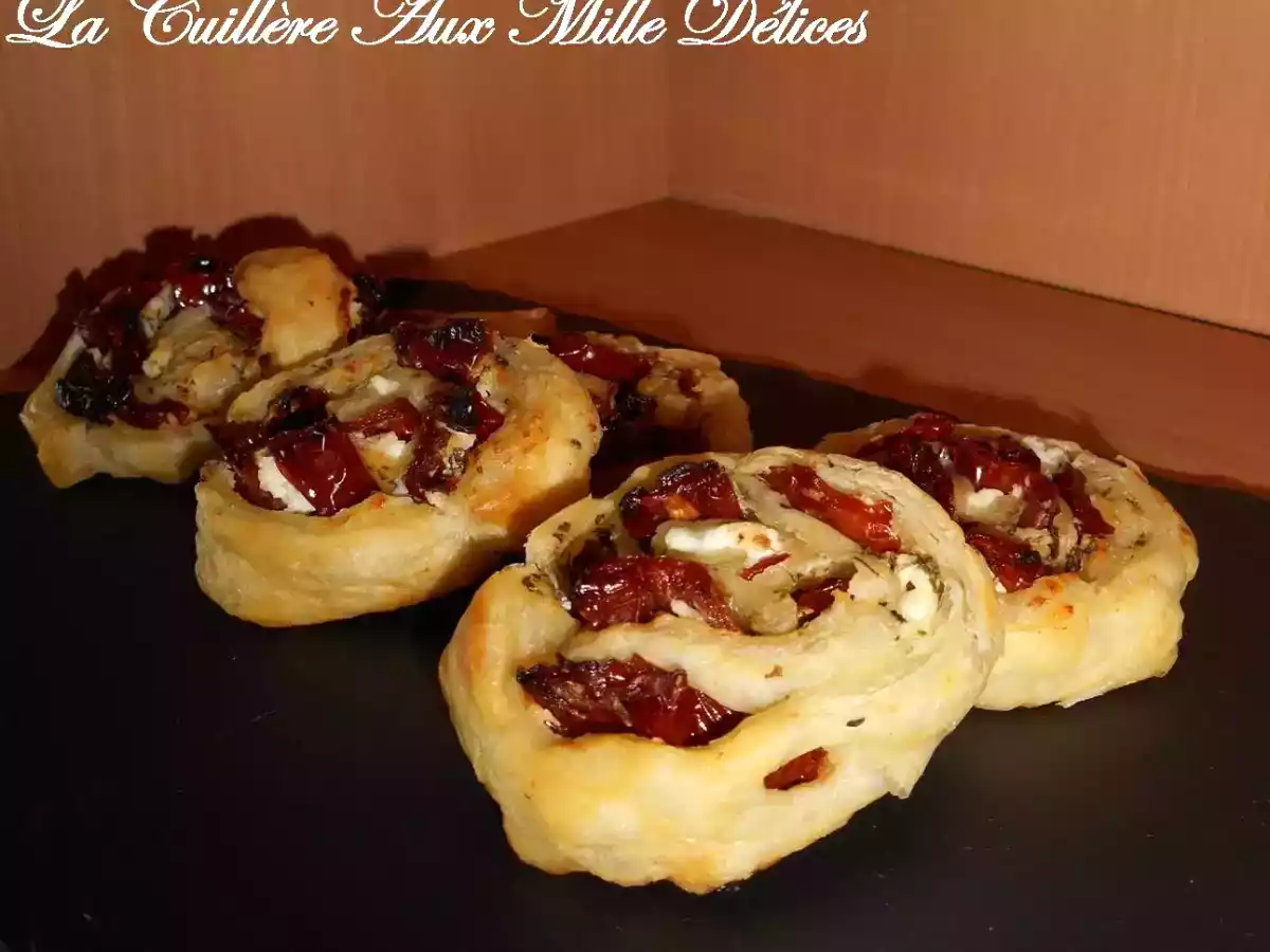 Roulés feuilletés tomates séchées & chèvre frais