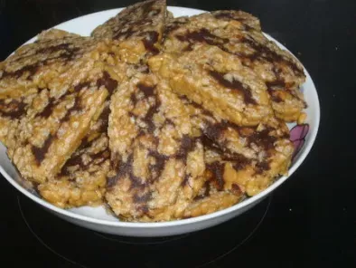 Roulés rice krispies chocolat cacahuètes