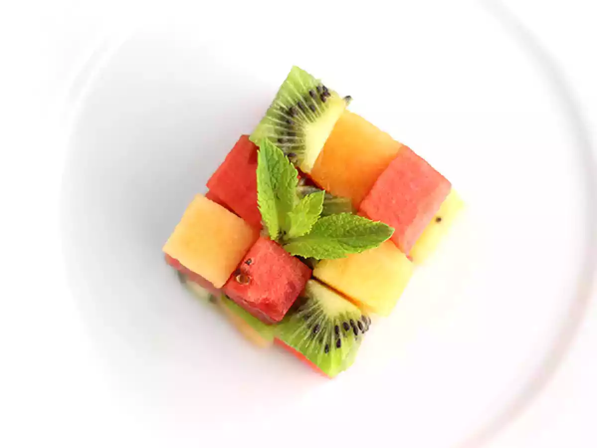 Rubik's Cube de fruits, la salade de fruits design - photo 2