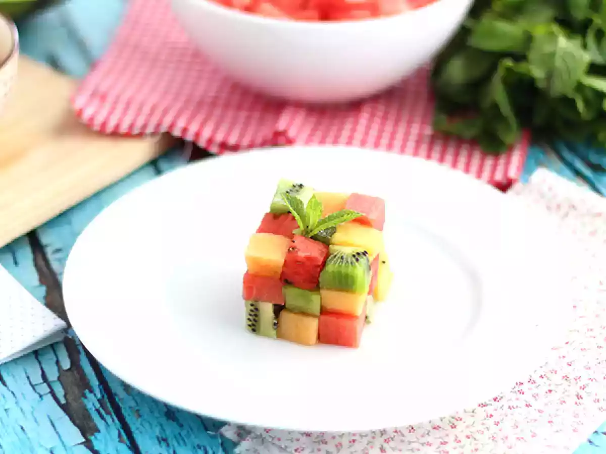 Rubik's Cube de fruits, la salade de fruits design - photo 3