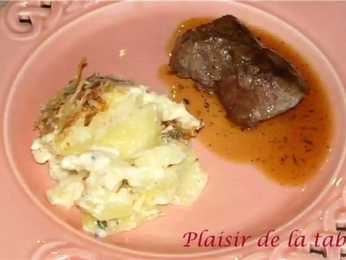 Rumsteack d'agneau sauce miel et thym